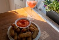 Crispy Mozzarella Sticks with Tangy Tomato Dip