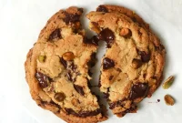 Single-Serve Pistachio Chocolate Chunk or Chip Cookie Recipe