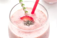 Creamy Vegan Gluten-Free Strawberry Chia Smoothie Recipe