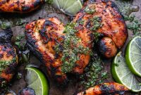 Grilled Honey Lime Chicken Thighs with Citrus Glaze