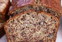 Moist Banana Nut Bread Recipe with Walnuts
