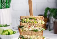 Mayo-Free Tuna Salad Sandwich with Cucumber
