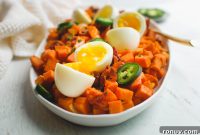 Crispy Sweet Potato Jalapeno and Bacon Breakfast Hash