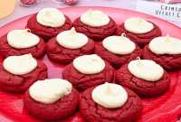 Red Velvet Cake Mix Cookies with Cream Cheese