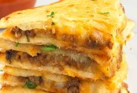 One-Pan Ground Beef Quesadilla Recipe