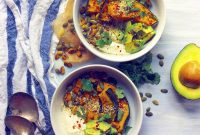 Savory Yogurt Bowl Recipe with Roasted Kabocha and Pistachios