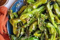 Blistered Shishito Peppers with Garlic Butter