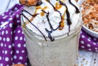 Samoa Cookie Milkshake Recipe with Caramel and Toasted Coconut