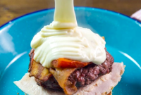Kentucky Hot Brown Burger Recipe on the Big Green Egg
