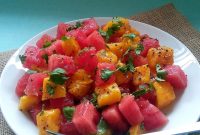 Watermelon and Mango Salad Recipe with Mint and Lime