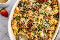 Overnight Bacon and Egg Strata Recipe
