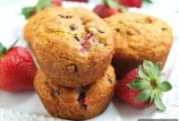 Fluffy Vegan Strawberry Chocolate Chip Muffins Recipe