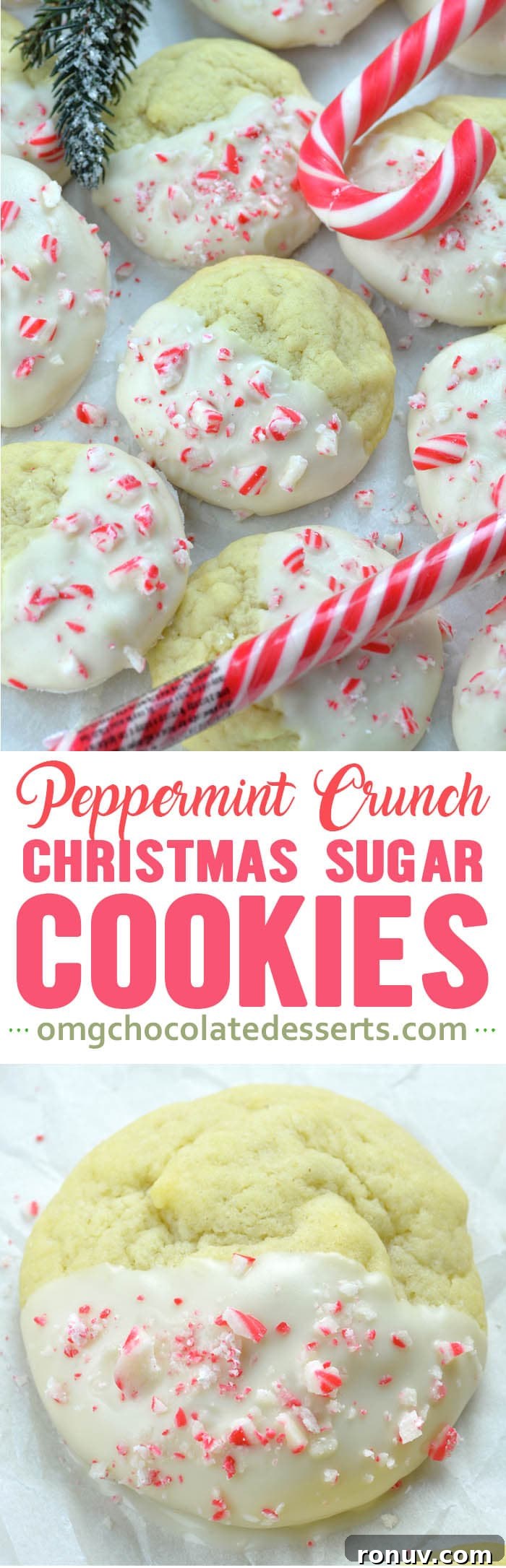 Peppermint Crunch Sugar Cookies with Crushed Candy Cane 6 This Peppermint Crunch Sugar Cookies are as simple and easy to make as they are festive and delicious to eat.