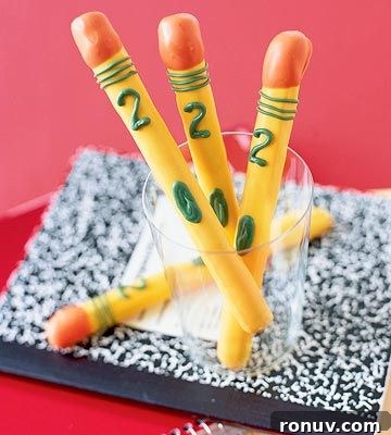 DIY pretzel pencils