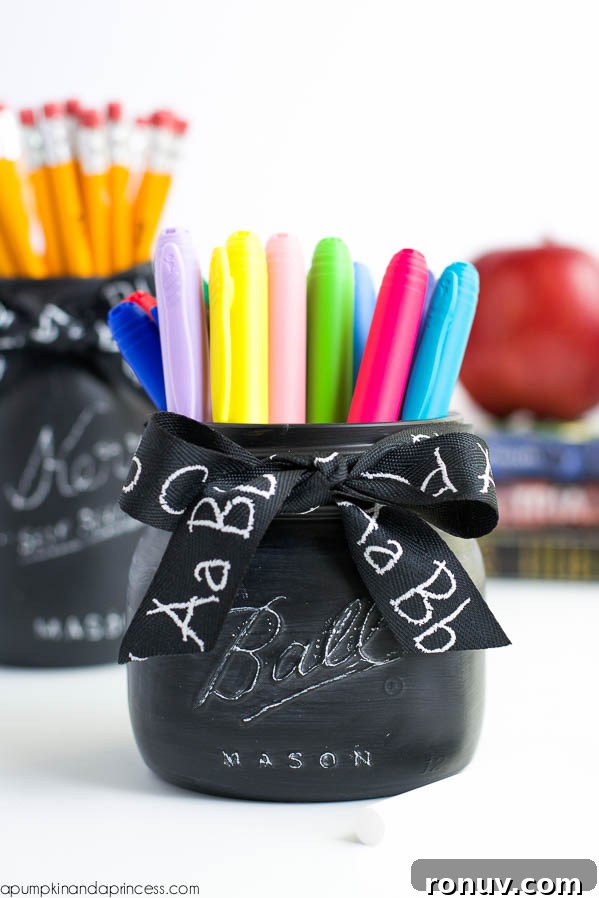 chalkboard mason jar