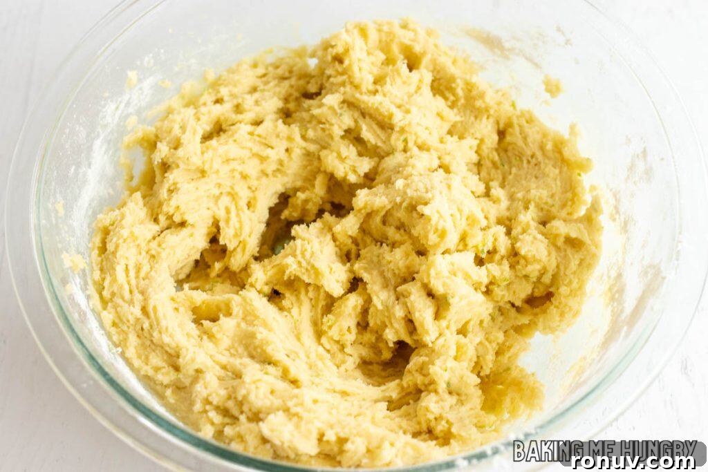 Zesty Lime Sugar Cookies with Citrus Glaze 8 batter in bowl