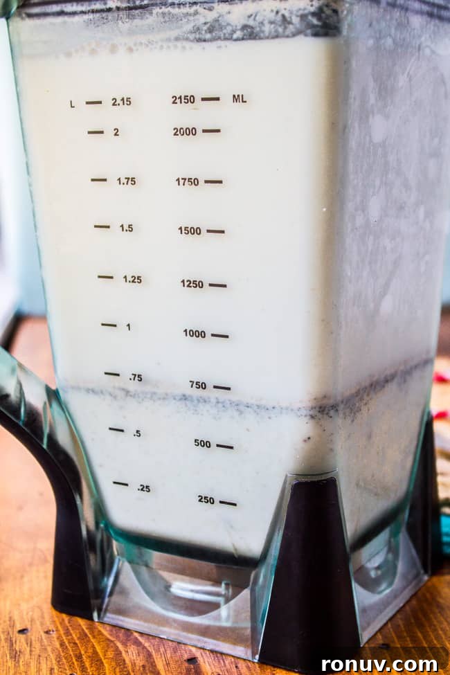 How to Make Authentic Mexican Horchata 6 a blender full of horchata.