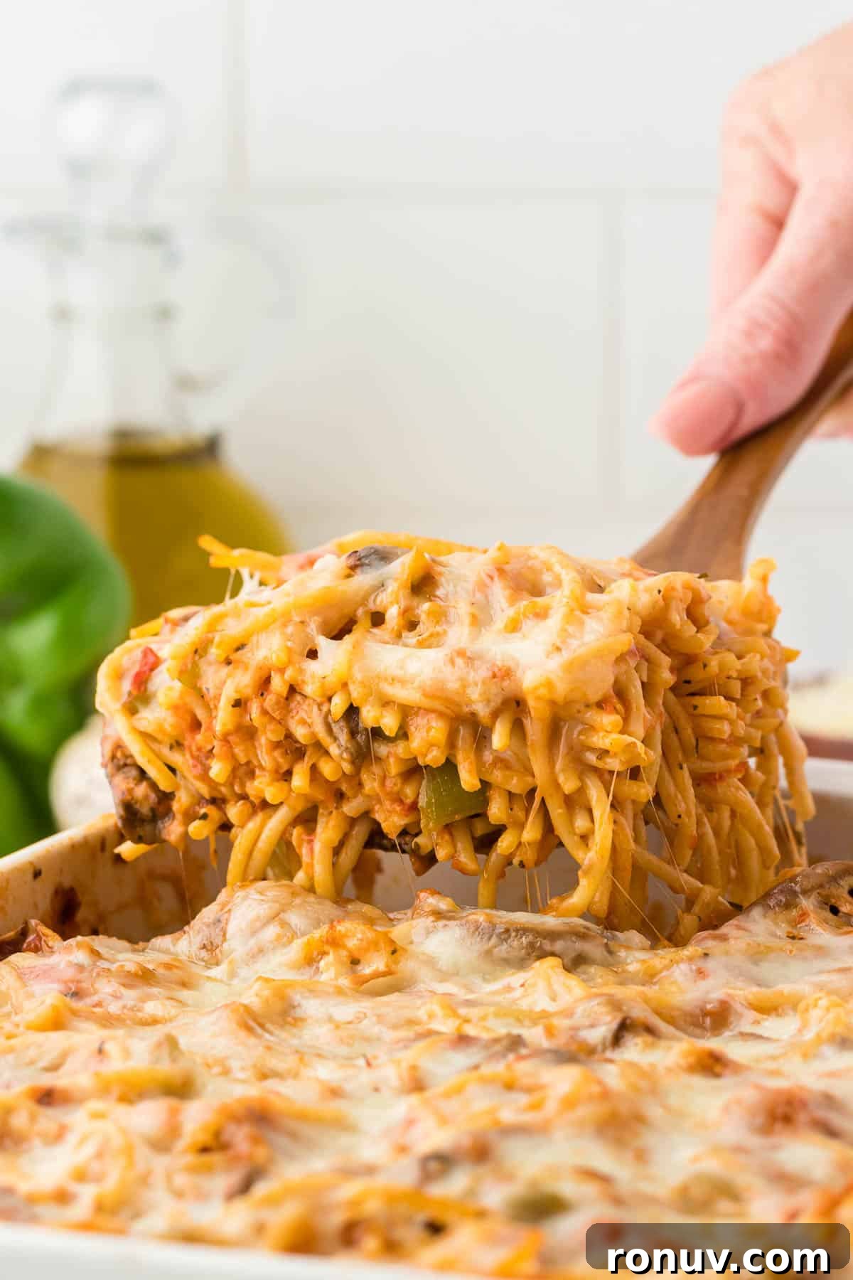 vegetarian baked spaghetti