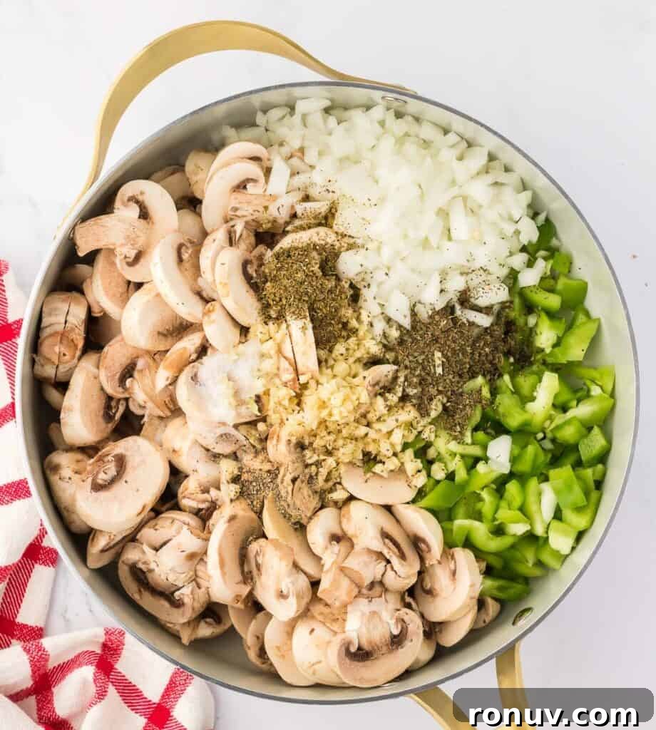 vegetables in a skillet with spices