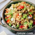 Harvest Grain Salad with quinoa, edamame, dried apricots and nuts