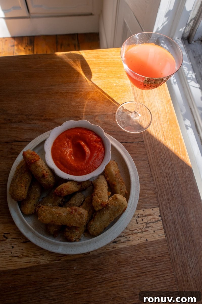 Crispy Mozzarella Sticks with Tangy Tomato Dip 2 Mozzarella Sticks, Tomato Dip - Georgie Mullen
