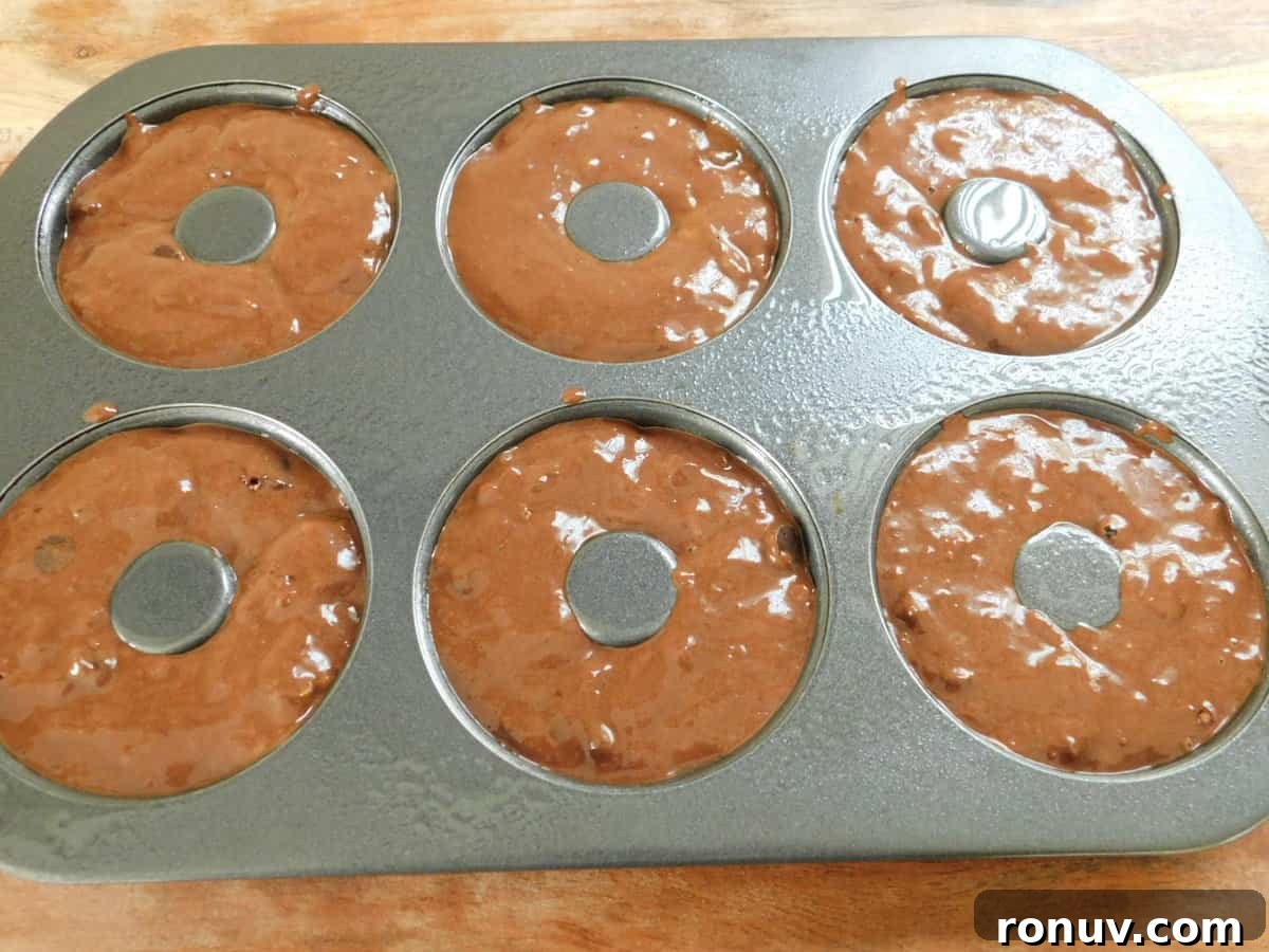 Baked Banana Donuts Recipe: Soft, Moist Breakfast Donuts 3 Close-up of a chocolate banana donut