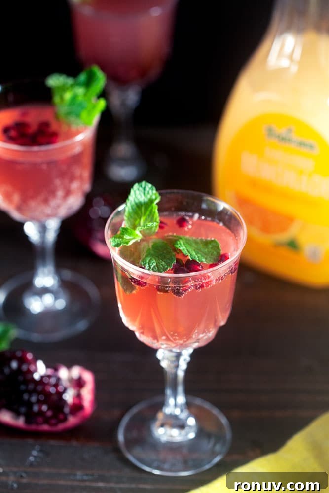 Sparkling Pomegranate Rum Punch Cocktail Recipe 4 Sparkling Pomegranate Tangerine Rum Punch for the Holidays