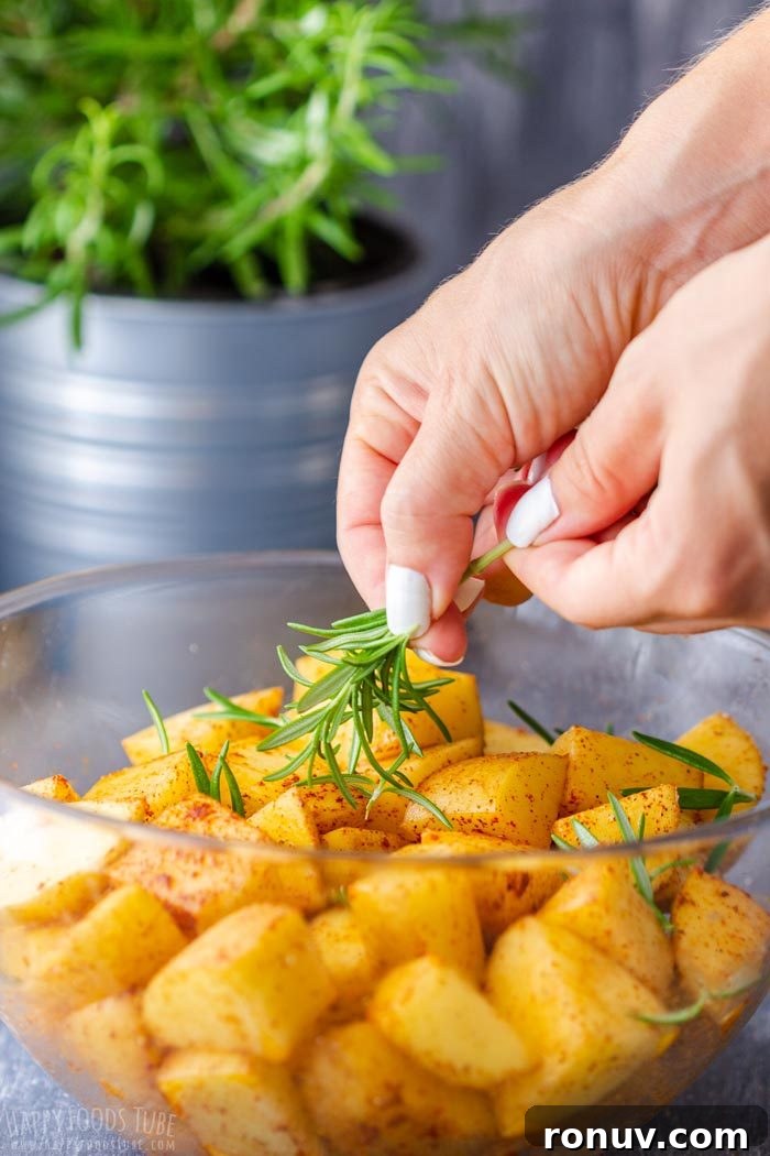 Crispy Campfire Potatoes Recipe 4 Steps How to Make Campfire Potatoes - Add Herbs