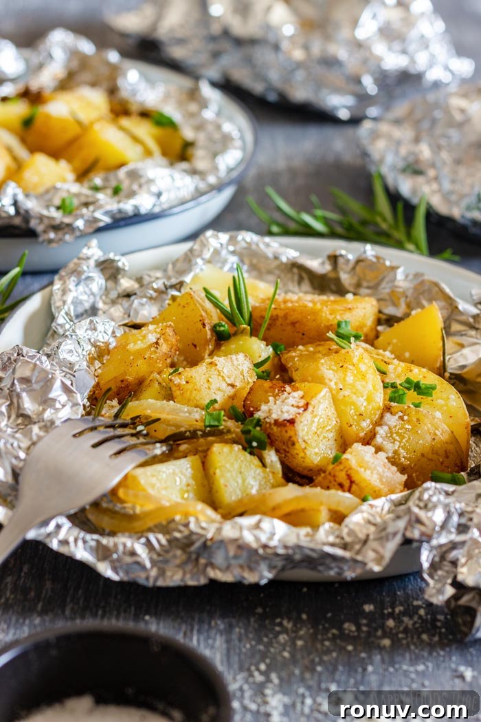 Crispy Campfire Potatoes Recipe 9 Campfire Potatoes in Foil