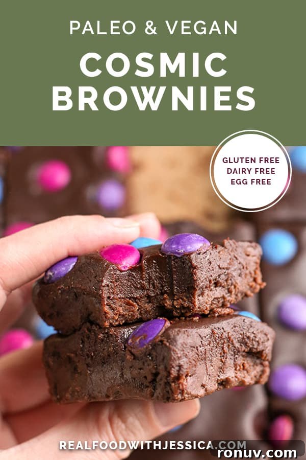 paleo cosmic brownies with text