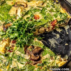 Spinach Mushroom and Artichoke Frittata - Olivia Adriance