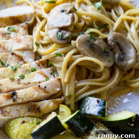 Pasta with Mushroom Cream Sauce