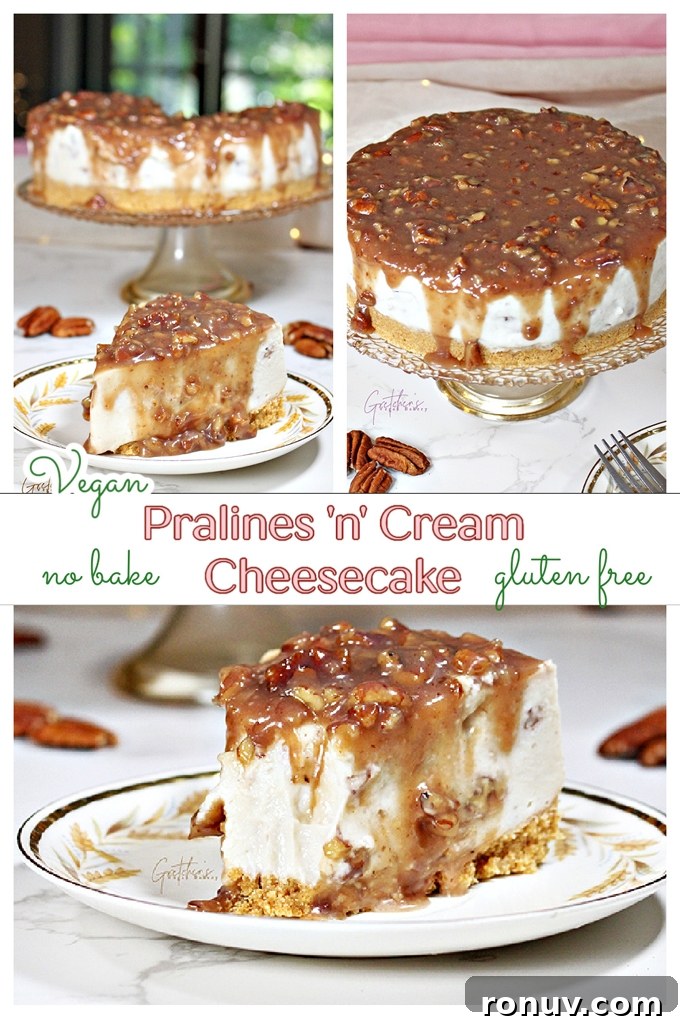 Pralines and Cream Cheesecake Recipe with Pecan Topping 2 Pralines 'n' Cream Cheesecake