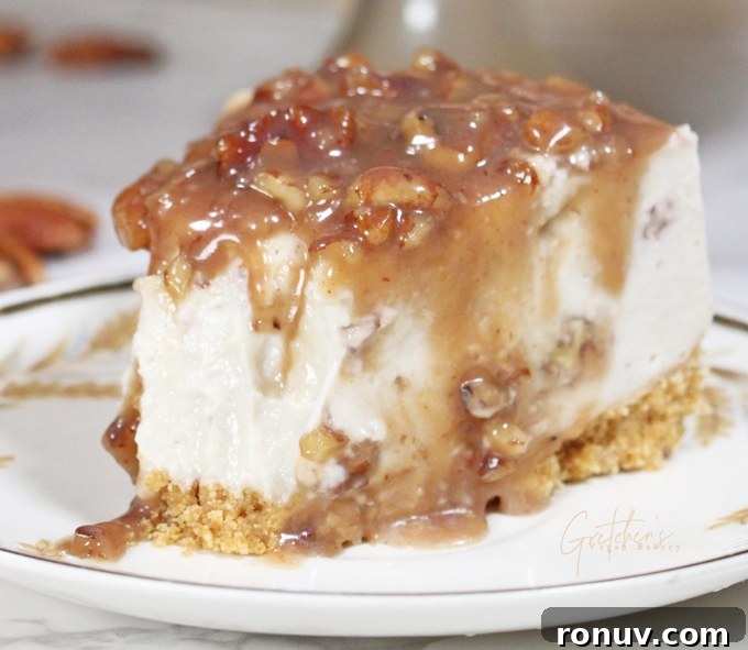 Pralines and Cream Cheesecake Recipe with Pecan Topping 3 Pralines and Cream Cheesecake