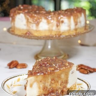Pralines and Cream Cheesecake Recipe with Pecan Topping 5 Pralines and Cream Cheesecake