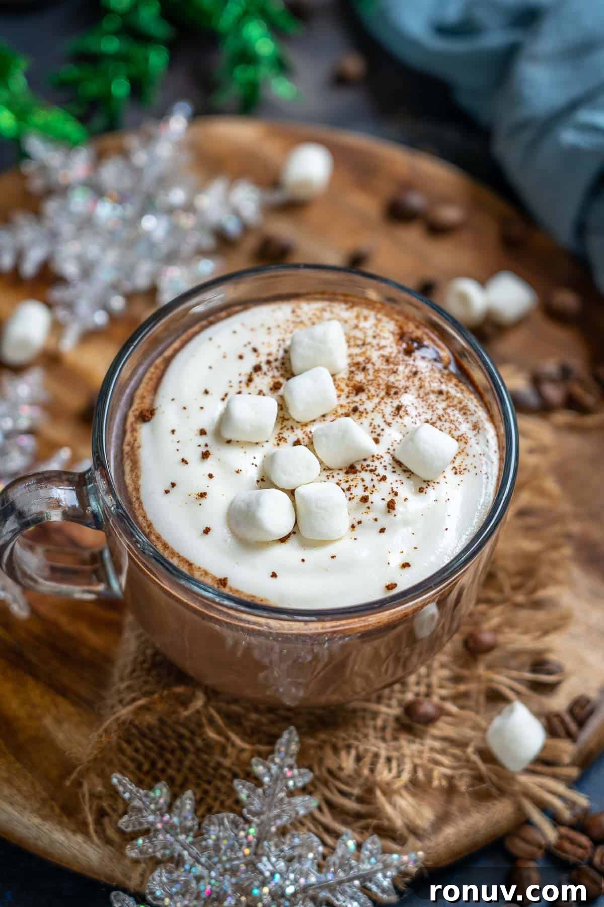 How to Make Espresso Hot Chocolate 2 Espresso hot chocolate served in a mug.