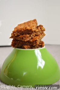 Chewy Caramel Oat Bars Recipe with Gooey Center 3 Chewy Caramel Oat Bars: Chewy, sticky, gooey, sweet, caramel, oaty goodness captured in one slice!