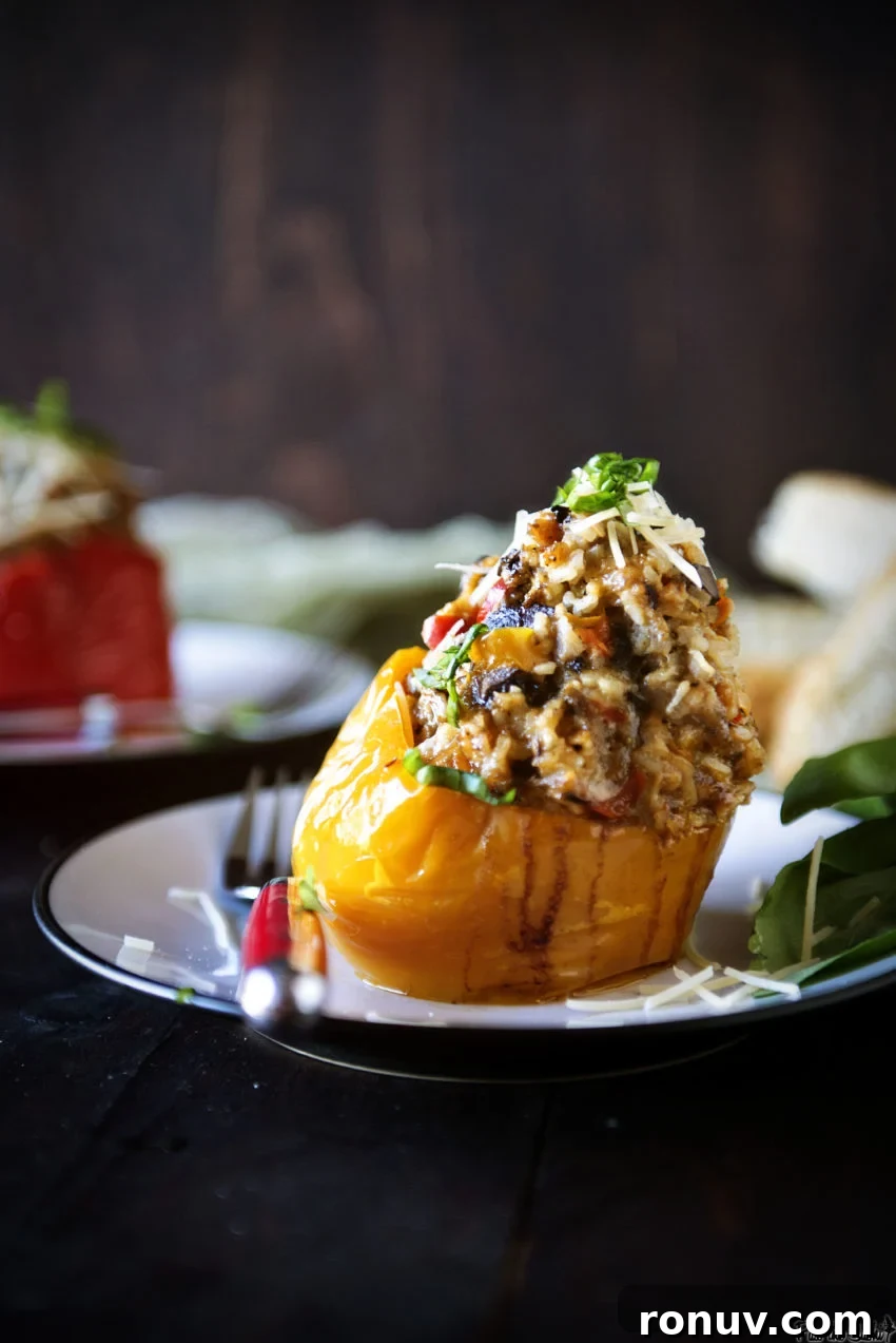 Slow Cooker Italian Stuffed Peppers | Kita Roberts GirlCarnivore.com