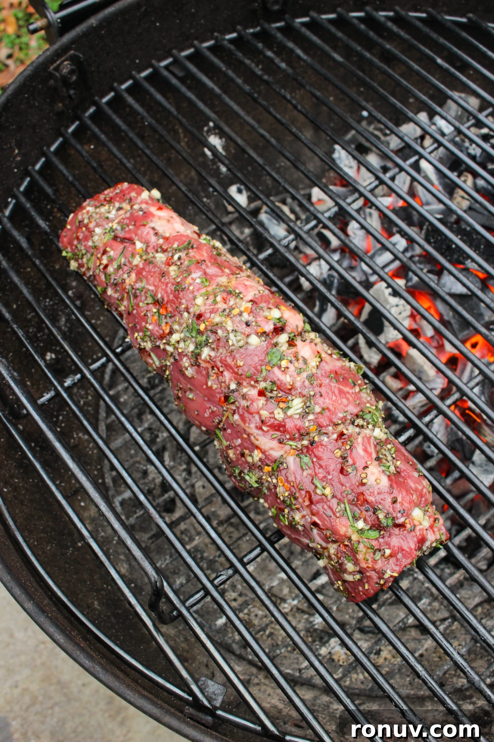 Herb-Crusted Bison Tenderloin Recipe 2 Herb Crusted Bison Tenderloin on the grill
