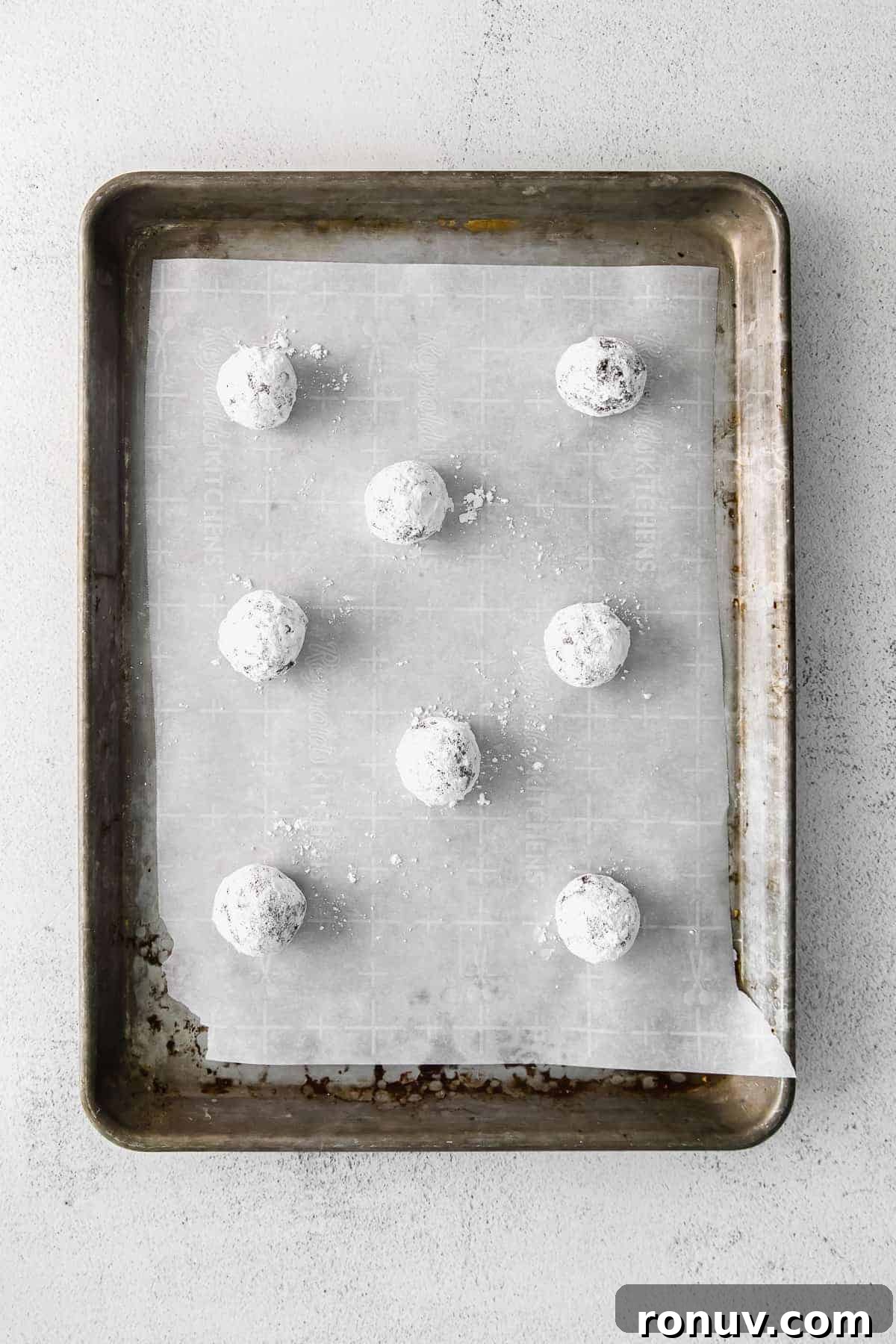 Cookie dough ready to bake cookie dough on baking sheet