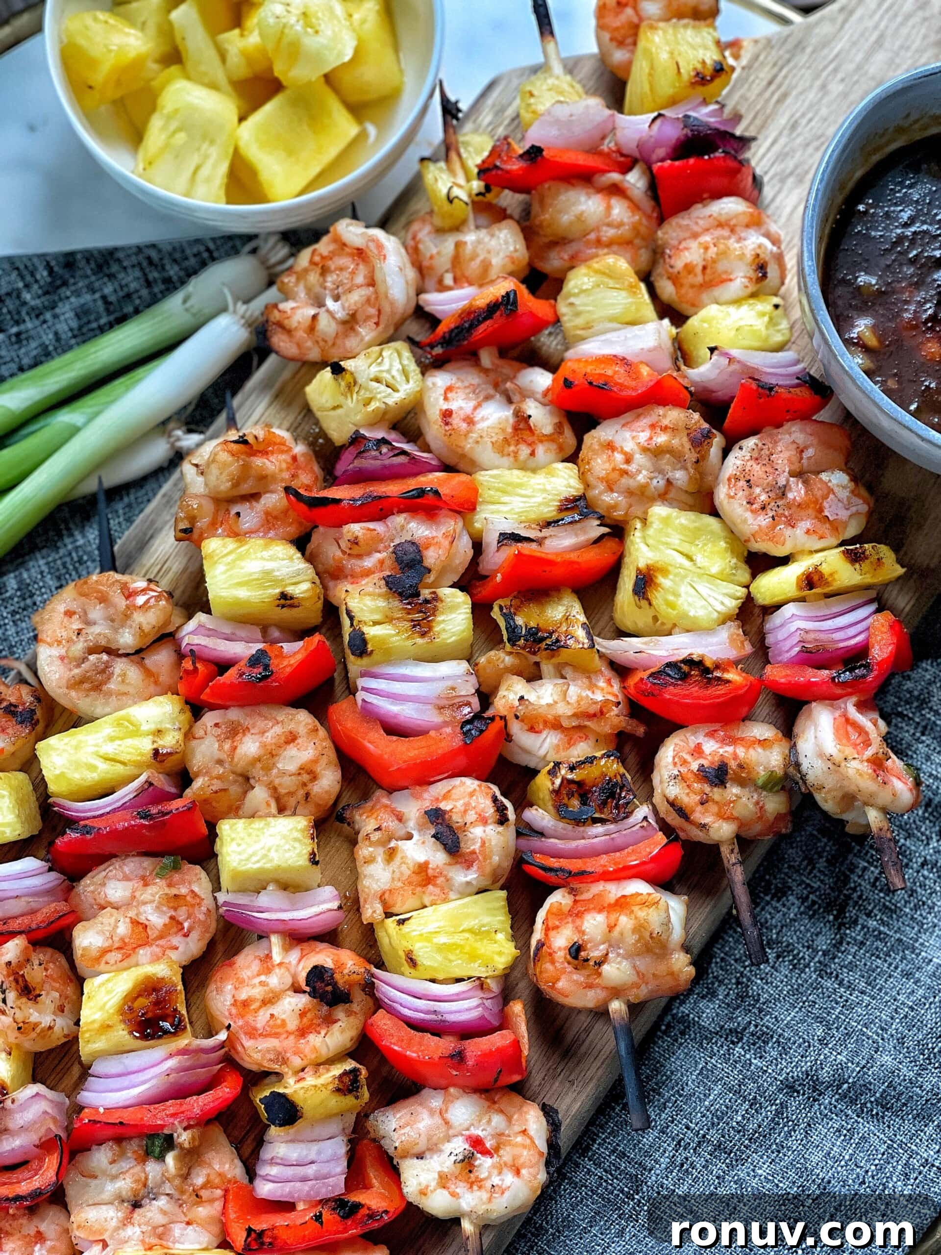 Grilled Shrimp Skewers with Sweet-and-Sour Glaze 10 sweet and sour grilled shrimp