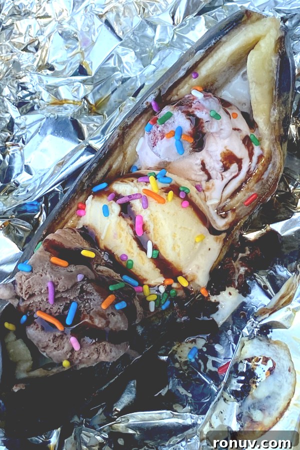 Grilled Banana Split Boats: New Take on a Classic Dessert 2 grilled banana split boat