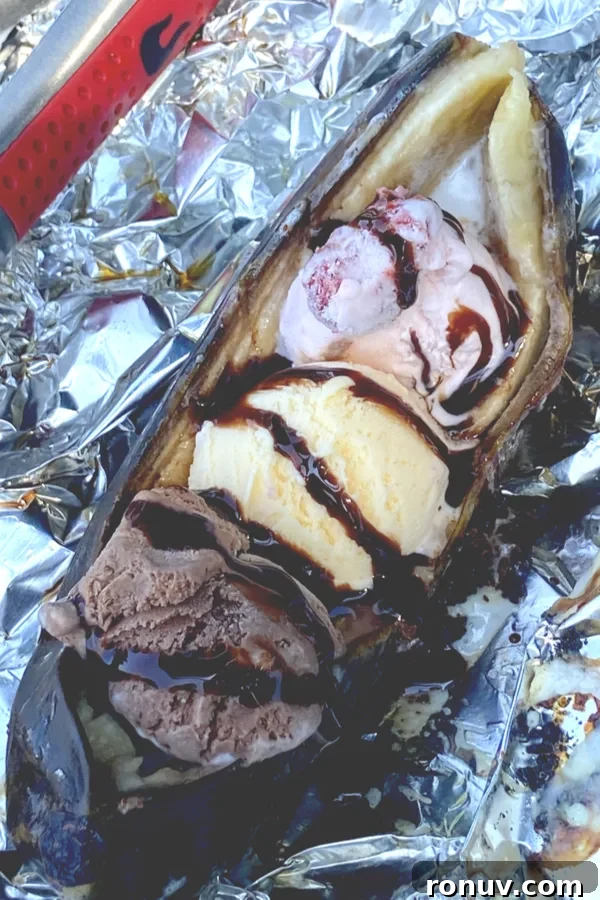 Grilled Banana Split Boats: New Take on a Classic Dessert 6 grilled banana split