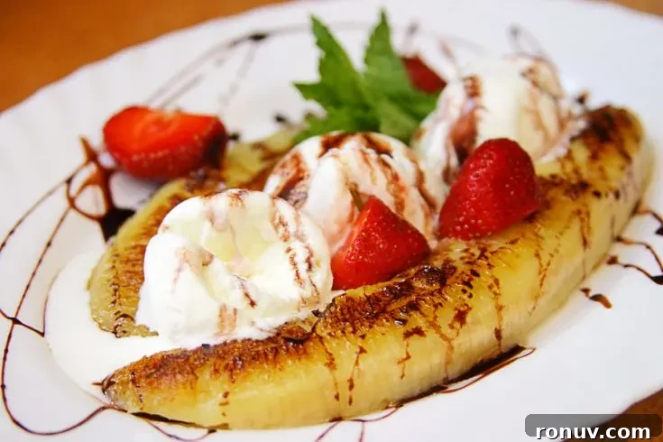 grilled banana split boats