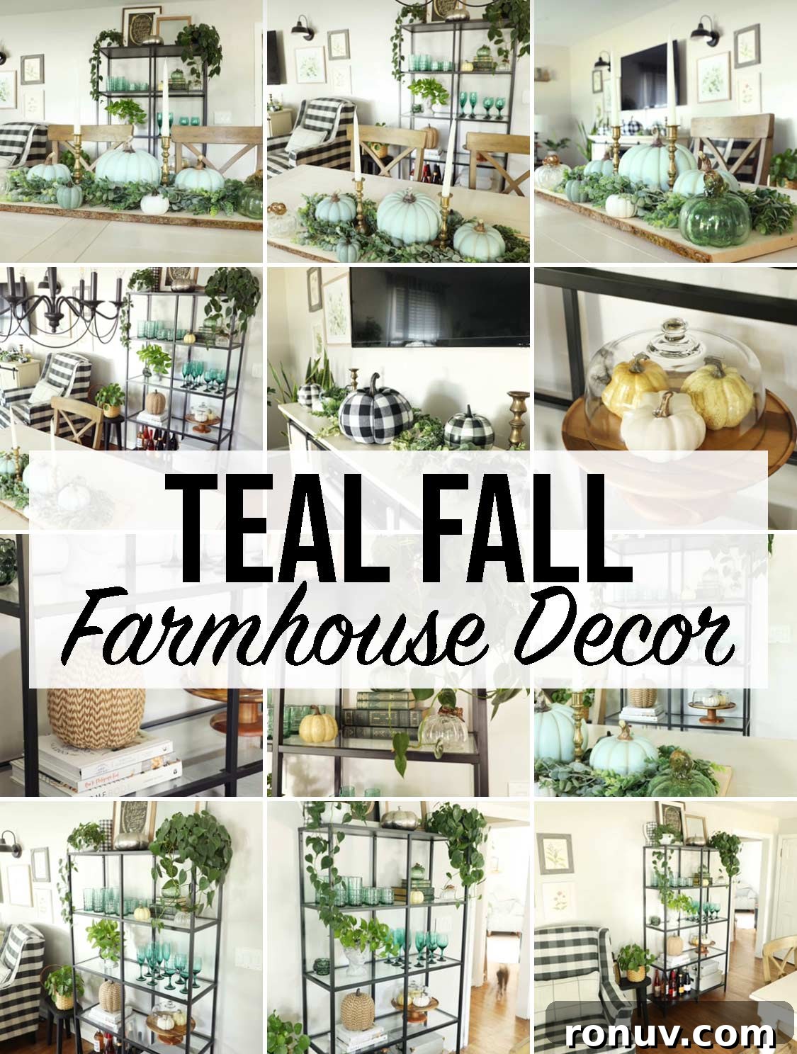Teal Fall Decor Ideas to Refresh Your Autumn Home 12 Teal Fall Farm house Decor