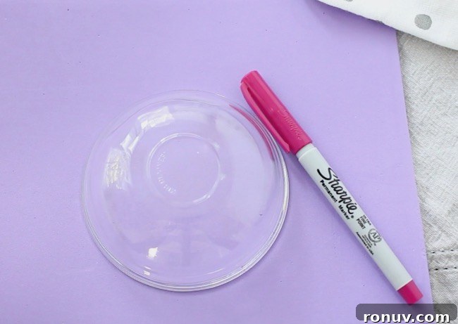 DIY Valentine's Fortune Cookies with Personalized Love Notes 3 Trace the bowl on foam to create a circle