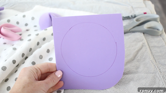 DIY Valentine's Fortune Cookies with Personalized Love Notes 4 Circle traced on foam