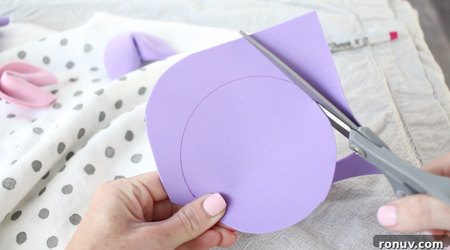 DIY Valentine's Fortune Cookies with Personalized Love Notes 5 Cut out foam circle