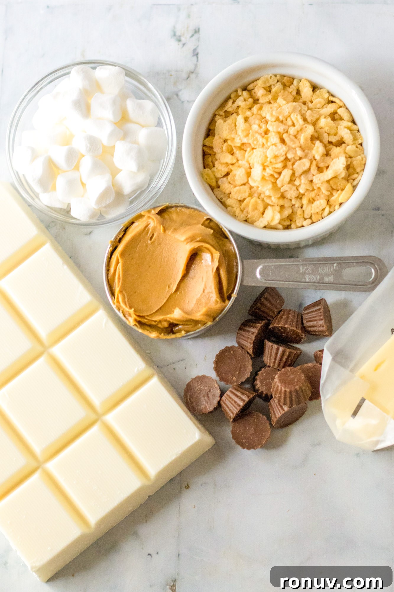 No-Bake Peanut Butter Snowballs Recipe 4 Ingredients required to make this recipe.