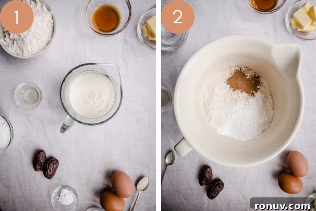 Fluffy Gluten-Free American Pancake Recipe 5 2 images showing ingredients for pancakes